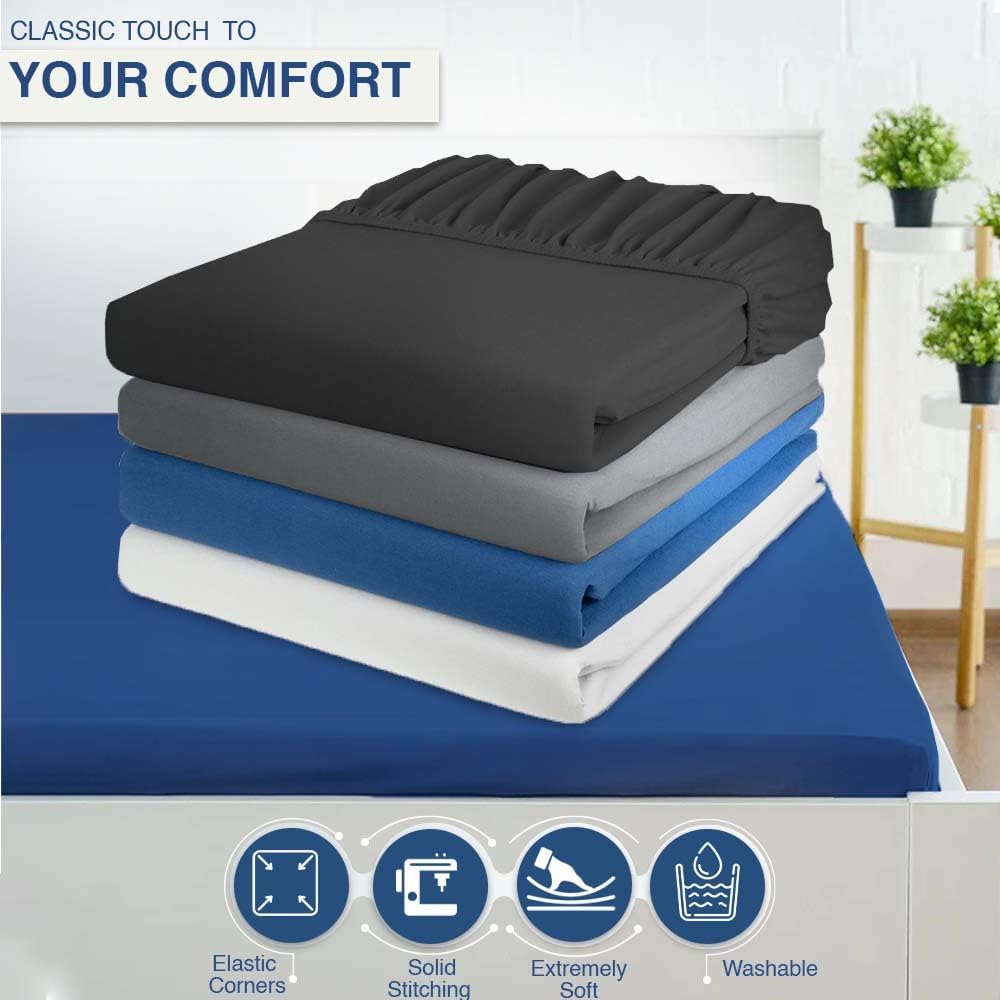 Comfortz Bedding Fitted Sheet Blue