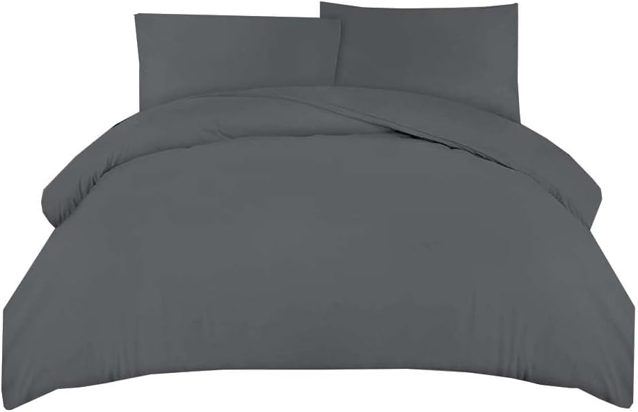 Comfortz Bedding Duvet Cover With Pillowcases Gray