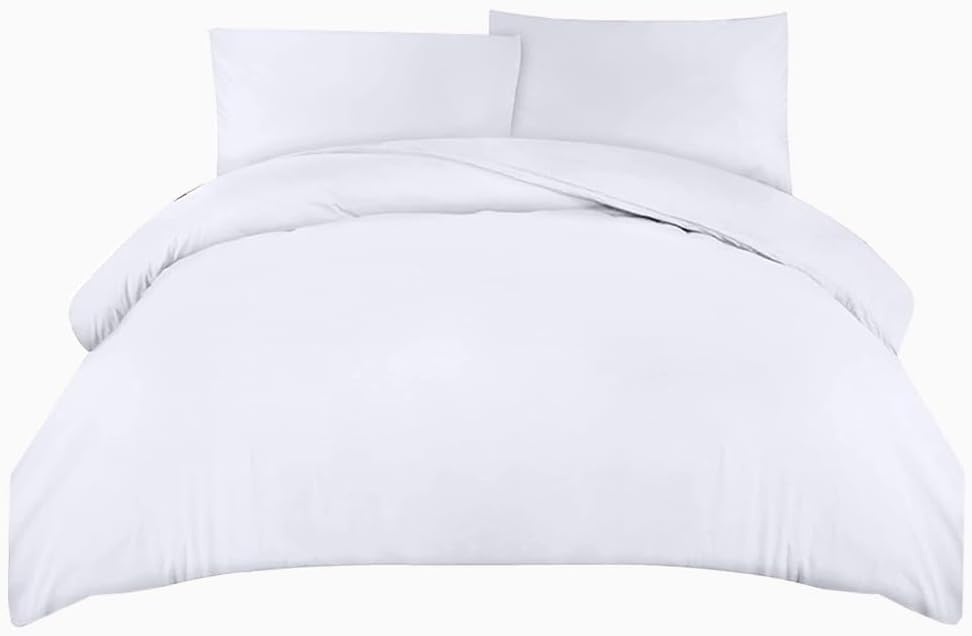 Comfortz Bedding Duvet Cover With Pillowcases (White)