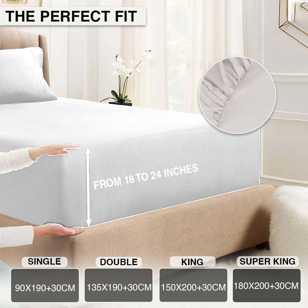 Comfortz Bedding Fitted Sheet White