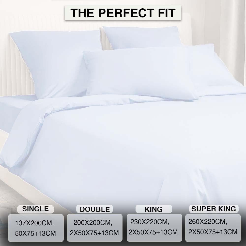 Comfortz Bedding Duvet Cover With Pillowcases (White)
