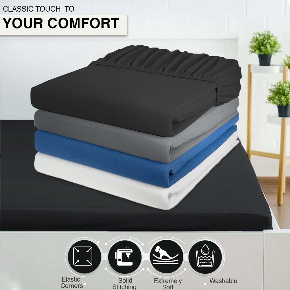 Comfortz Bedding Fitted Sheet Black