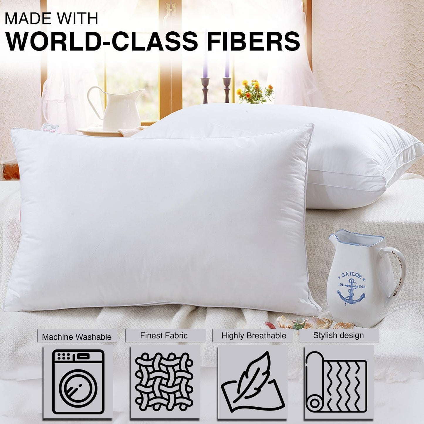 Comfortz Bedding Pillow Cases - Standard Size 50x75 cm