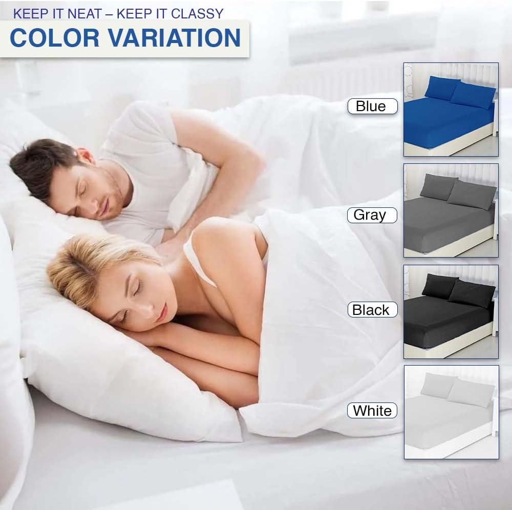 Comfortz Bedding Fitted Sheet Blue